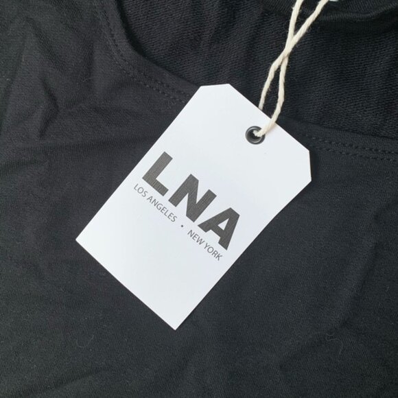 LNA Women's Cut Out Crop Tank Top Black Stretch Sleeveless Size XS - Picture 9 of 11